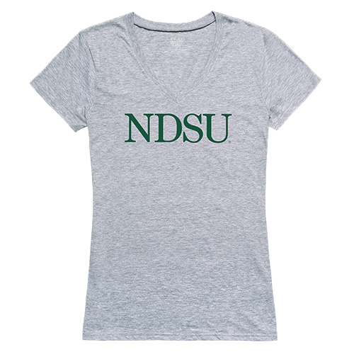 FinalFan North Dakota State University Women Seal Tee Shirt - Heather Grey - Medium