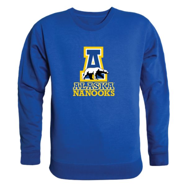 FinalFan University of Alaska Fairbanks Nanooks College Crewneck Sweatshirt&#44; Royal - Large