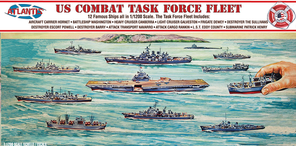 Bullicio 1-1200 Scale US Navy Task Force 12 Different Ships Plastic Figures Model Set