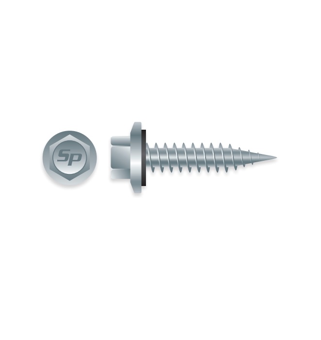 Cool Kitchen No.17 - 14 x 1 in. Hex Flange Washer TAB with Washer Strong Shield Coated Screw&#44; Pack of 2000
