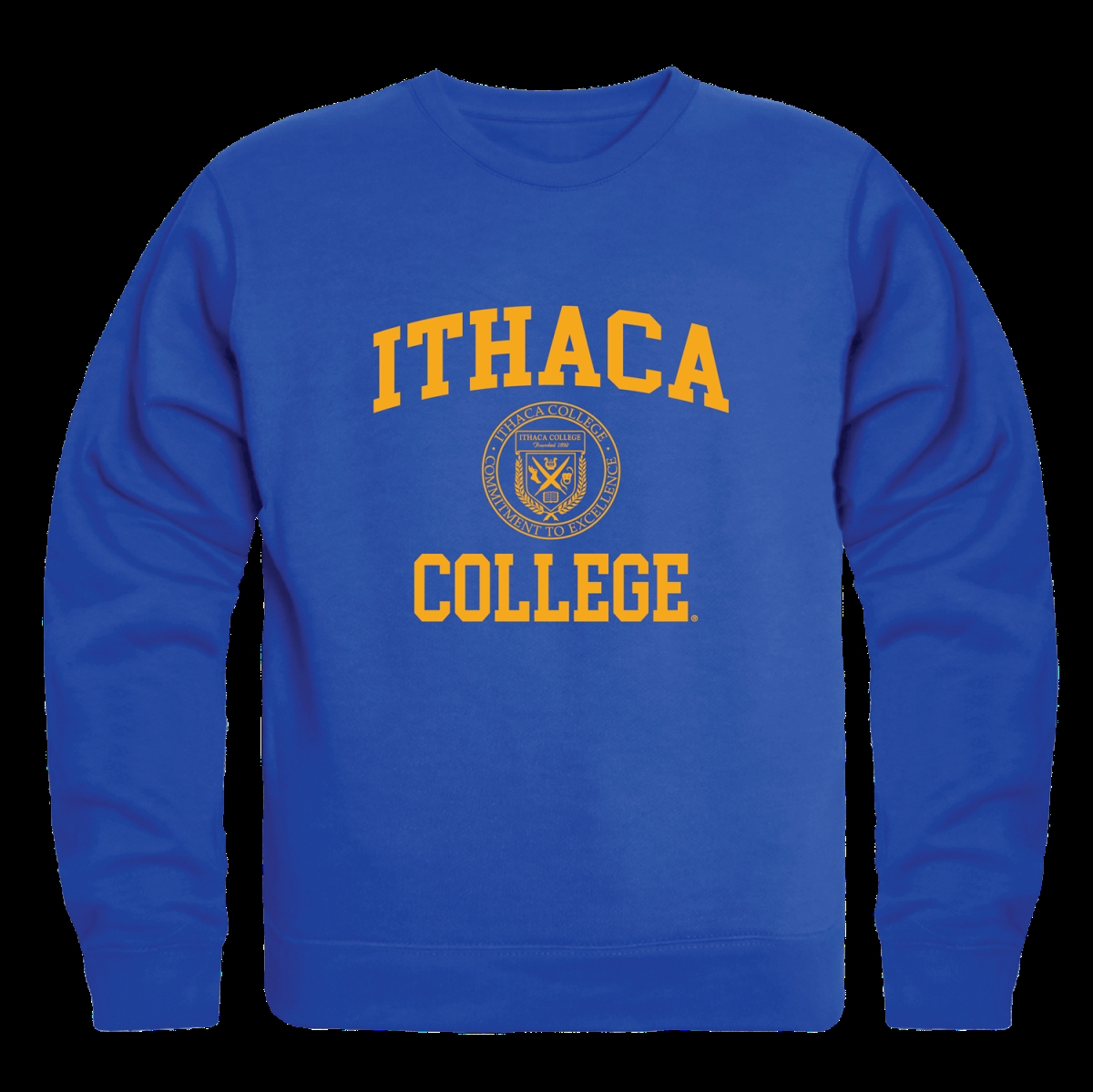 FinalFan Ithaca College Bombers Seal Crewneck Sweatshirt&#44; Royal - Extra Large