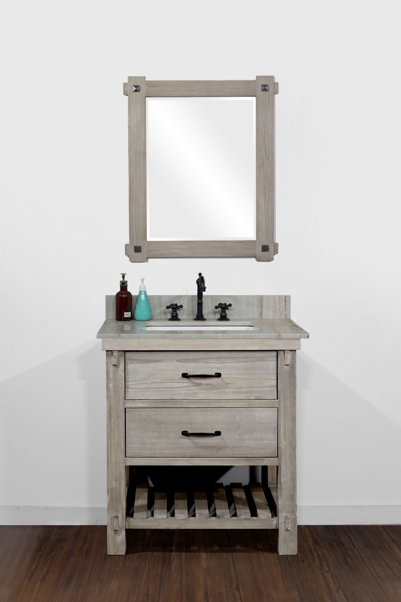 Fine-line WK8230-CS SQ TOP 30 in. Rustic Solid Fir Single Sink Vanity ...