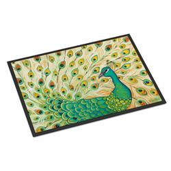 JensenDistributionServices 24 x 36 in. Pretty Pretty Peacock Indoor or Outdoor Mat