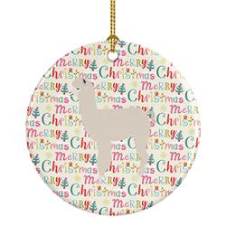 PartyPros 2.8 x 2.8 in. Unisex Alpaca Christmas Ceramic Ornament