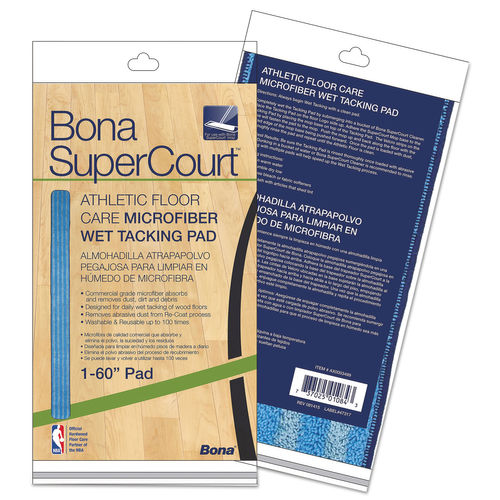 Tool Time Corporation BNA 60 in. SuperCourt Athletic Floor Care Microfiber Wet Tacking Pad