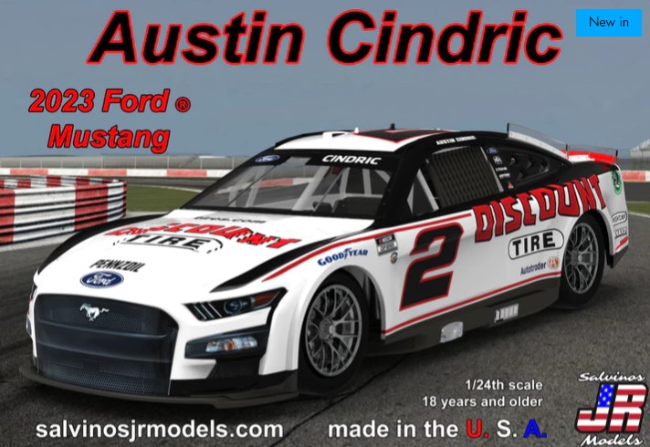 Plaything 1-24 Scale Team Penske Austin Cindric Ford Mustang Discount Tire Model Car Kit