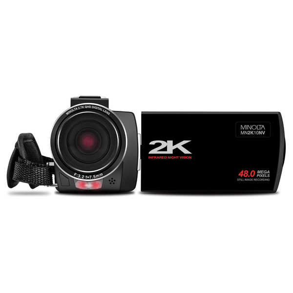 KEEN 2.7K Quad HD 16x Digital Zoom IR Night Vision Video Camcorder&#44; Black