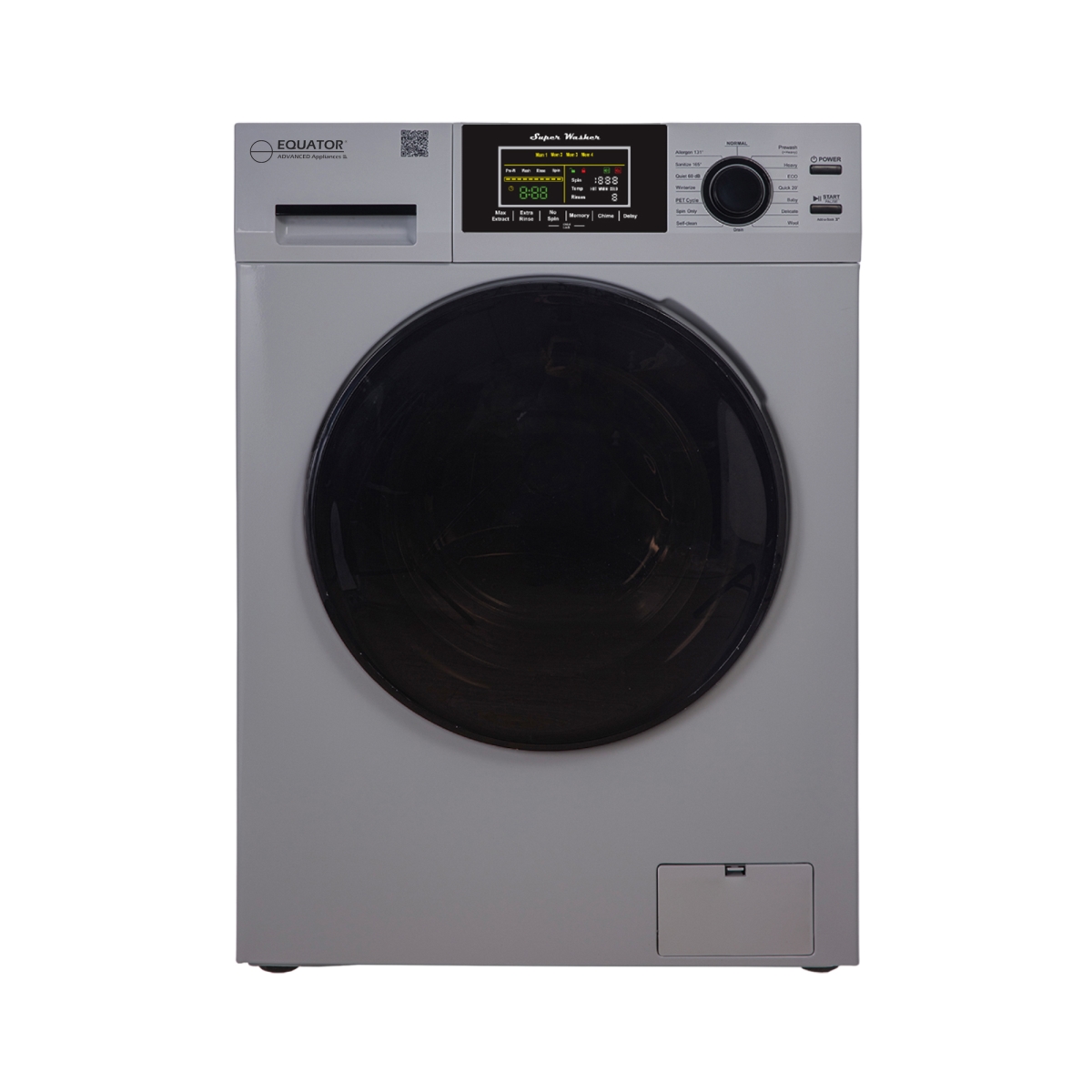 Homestead Equator 1.6 cu.ft./15 lbs White 110V Front load Washer 15 programs + Pet Cycle