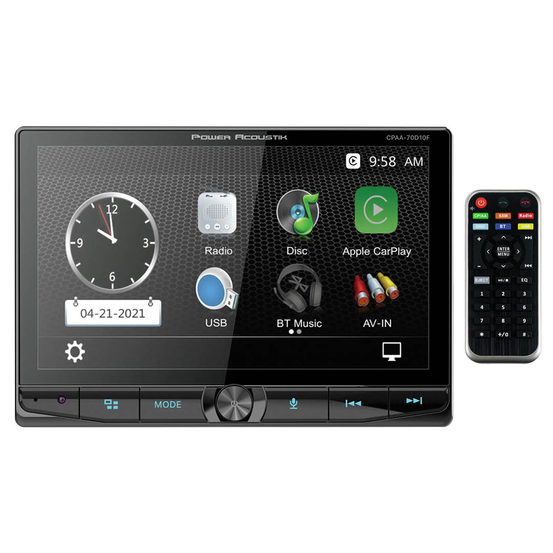 DynamicFunction 10.6 in. Floating Double DIN DVD Receiver with Apple Car Play & Android Auto