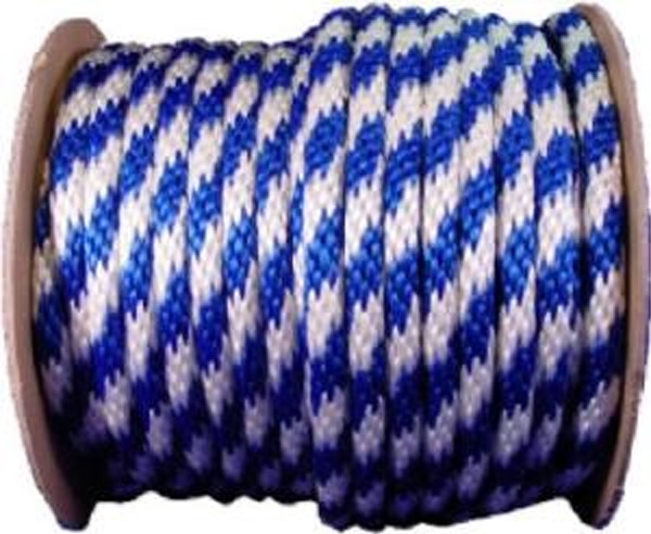 Light House Beauty Smooth Derby Braid Rope Reel&#44; Blue & White - 0.625 in. x 200 ft.