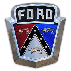 HomePage 15 x 16 in. Custom Shape 1950s Ford Emblem Vintage Metal Sign