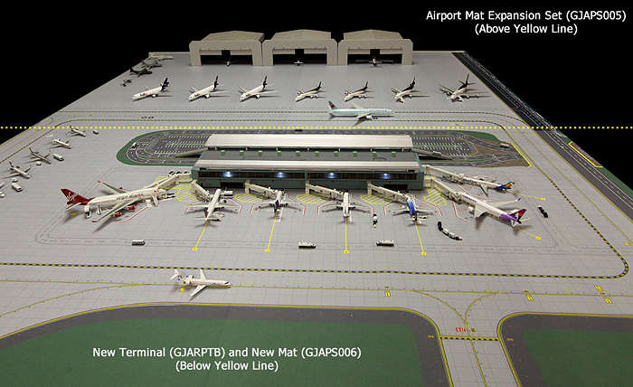 Grand Gamers Guild Gemini Jets 1-400  Airport Mat Set 2 Piece for New Gemini Terminal
