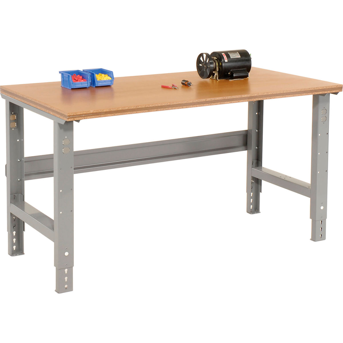 Cromo C-Channel Leg&#44; Shop Top Square Edge Adjustable Height Workbench&#44; Gray - 60 x 36 in.