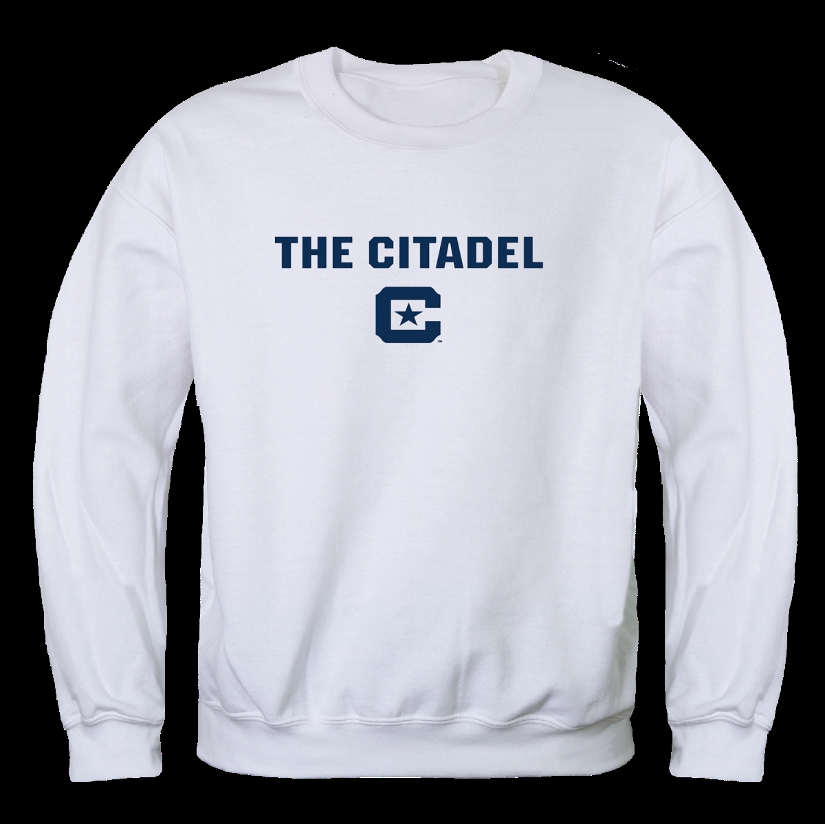 FinalFan Citadel Military College Bulldogs Seal Crewneck Sweatshirt&#44; White - 2XL