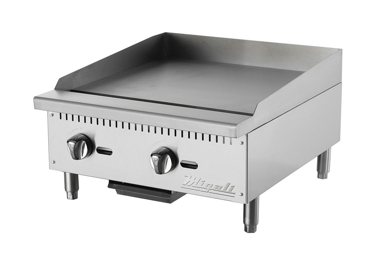 Despensa 24 in. Competitor Series Countertop Manual Controls Griddle&#44; Stainless Steel