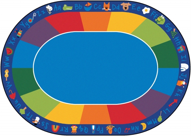 Wall-To-Wall Fun with Phonics Oval Carpet 8.25 ft. x 11.67 ft.