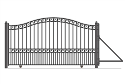 Tool Time Corporation DG12PARSSL-APE Paris Style Slide Steel Driveway Gate 12 x 6.25 Ft.