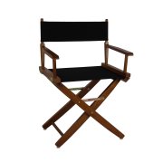 Doba BNT 206 04 032 15 18 in. Extra Wide Premium Directors Chair Oak Frame with Black Color Cover