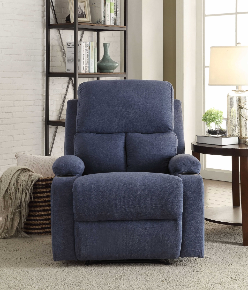 Grilltown 39 x 32 x 37 in. Linen Fabric & Wood Frame Recliner - Chocolate