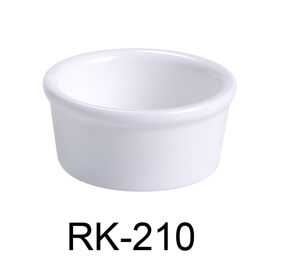 Cocinando 2 x 4.5 in. Dia. Porcelain Smooth Ramekin&#44; Super White - 10 oz - Pack of 24