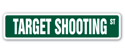 Amistad 6 x 24 in. Target Shooting Street Sign
