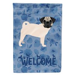 PatioPlus 28 x 0.01 x 40 in. Pug No.1 Welcome Flag Canvas House Size