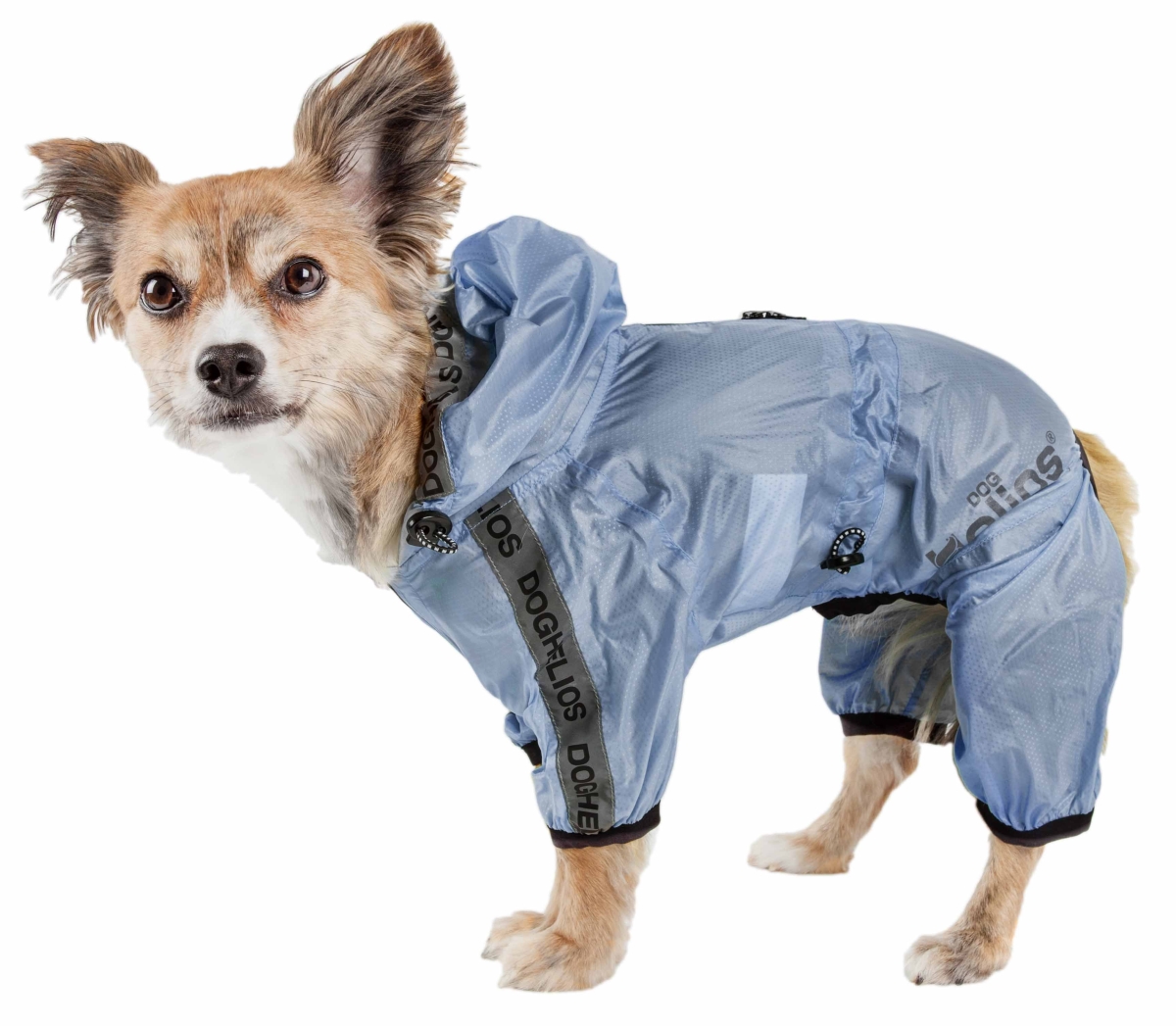 Good Boy Organics Torrential Shield Waterproof Multi-Adjustable Full Bodied Pet Dog Windbreaker Raincoat - Royal Blue&#44; Small
