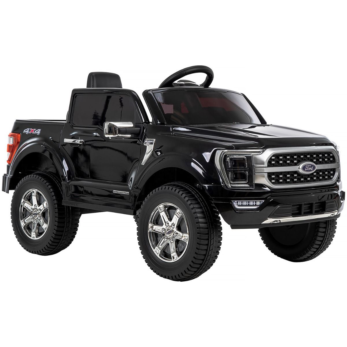 ToyMan Presents 6V Ford F150 Platinum Battery Powered Ride on Toy for Kids&#44; Black - One Size