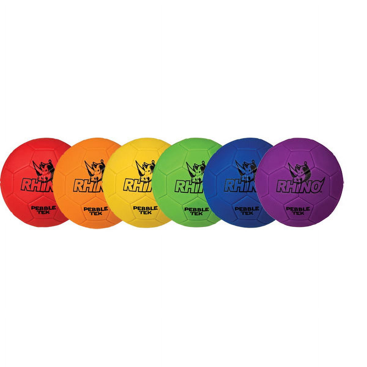 PerfectPitch Rhino Skin Pebble Tek Soccer Ball Set&#44; Multicolor - Set of 6