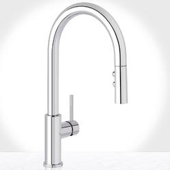 Come Single Handle Pull Down Kitchen Faucet&#44; Chrome