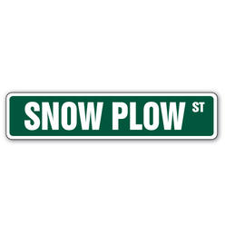 Amistad 4 x 18 in. Snow Plow Street Sign