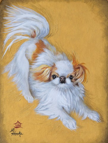 PartyPros Japanese Chin Red White Play Flag Canvas House Size