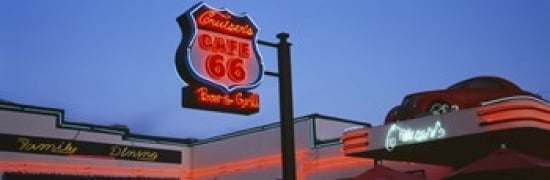 RLM Distribution Low angle view of a road sign Route 66 Arizona USA Poster Print by  - 36 x 12