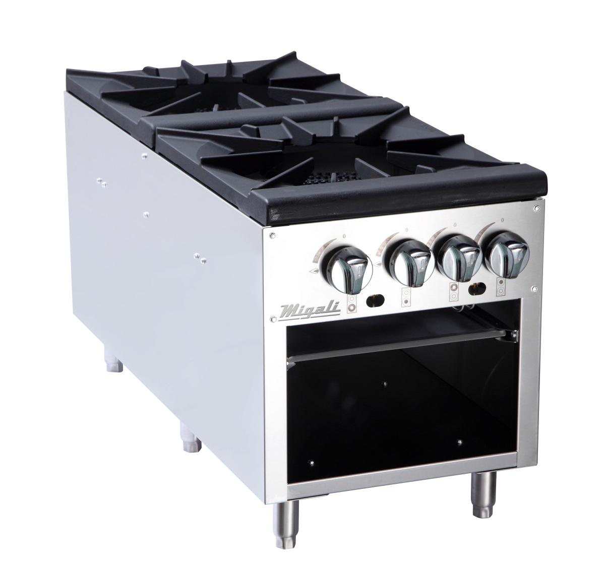 Despensa 18 in. 40000 BTU Competitor Series 2 Burners Stock Pot Stove&#44; Stainless Steel
