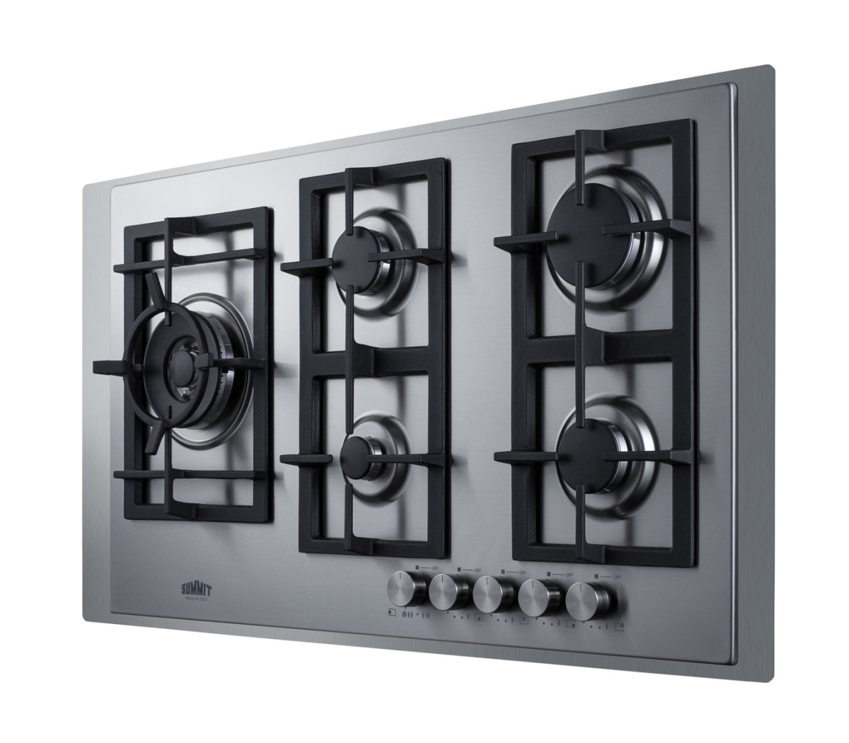 Chef 5 Min Meals 36 in. Wide 5-Burner Propane Gas Cooktop&#44; Stainless Steel