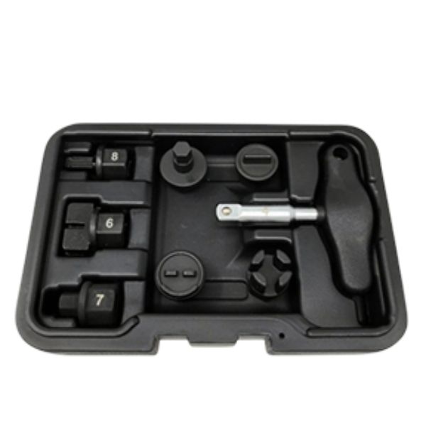 tool Oil Drain Plug Kit&#44; Black - 8 Piece