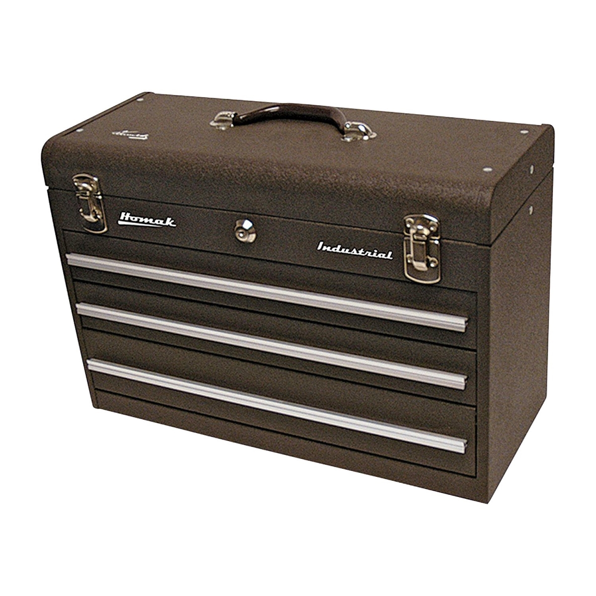 TotalTurf 13.75 x 20.25 x 8.75 in. Industrial 3 Drawer Friction Toolbox - Brown