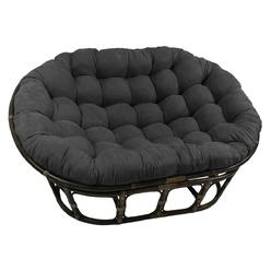OpenSkies 63 x 45 in. Rattan Double Papasan Chair with Microsuede Cushion&#44; Grey