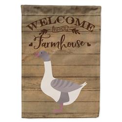PatioPlus Buff Grey Back Goose Welcome Canvas House Flag - 28 x 0.01 x 40 in.
