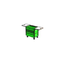 House 41 in. 6 Drawer Slide Top Tool Cart - Lime Green