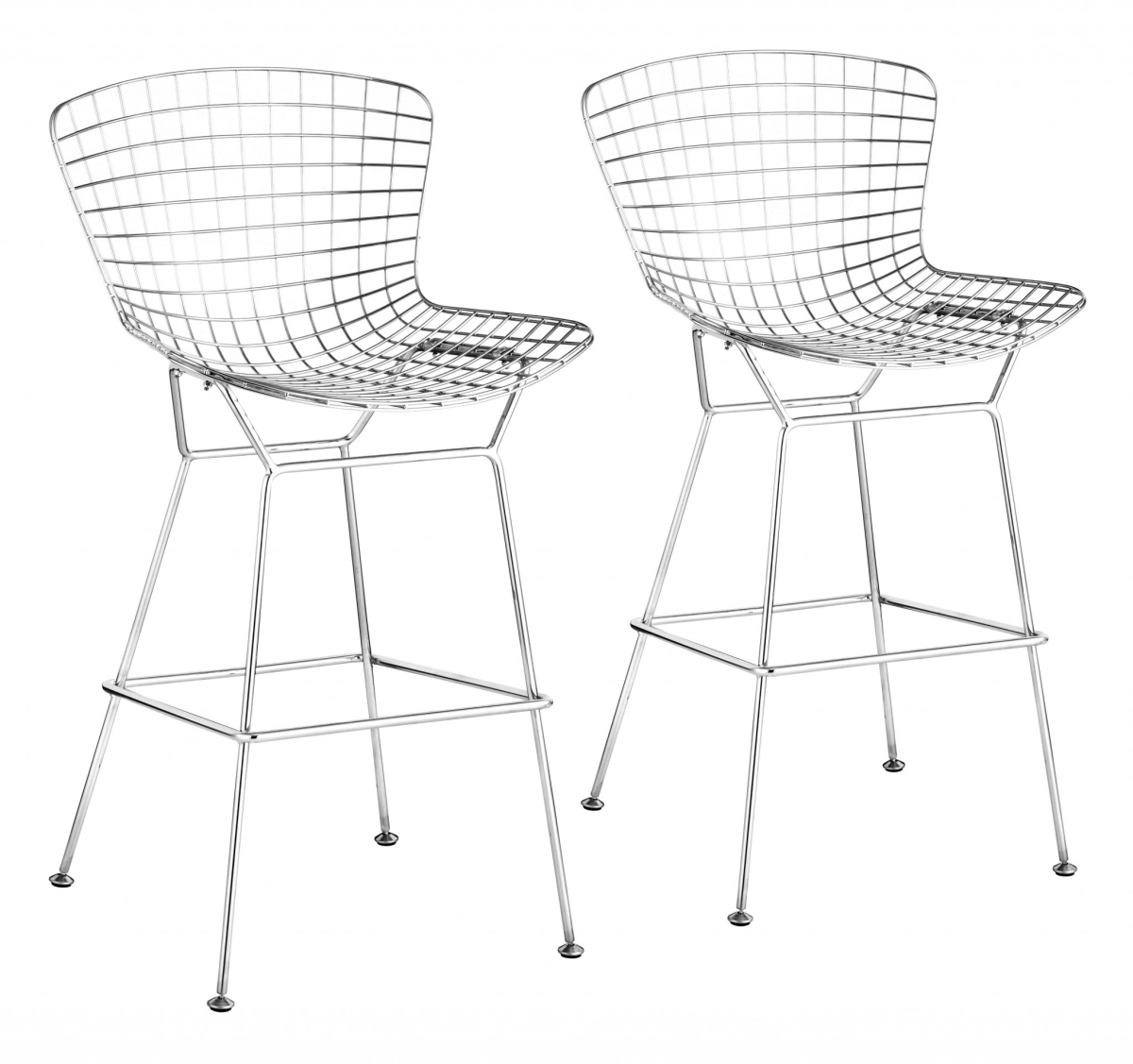 Gfancy Fixtures 40 x 21.3 x 23 in. Wire Bar Chair&#44; Chrome