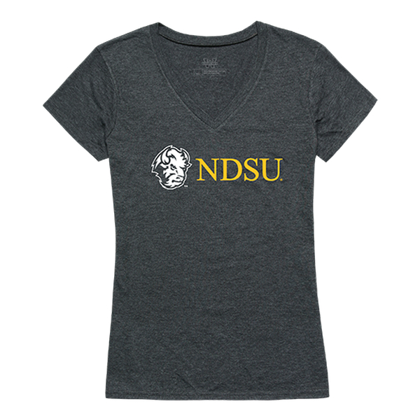 FinalFan North Dakota State University Women Institutional Short Sleeve T-Shirt&#44; Heather Charcoal - Extra Large