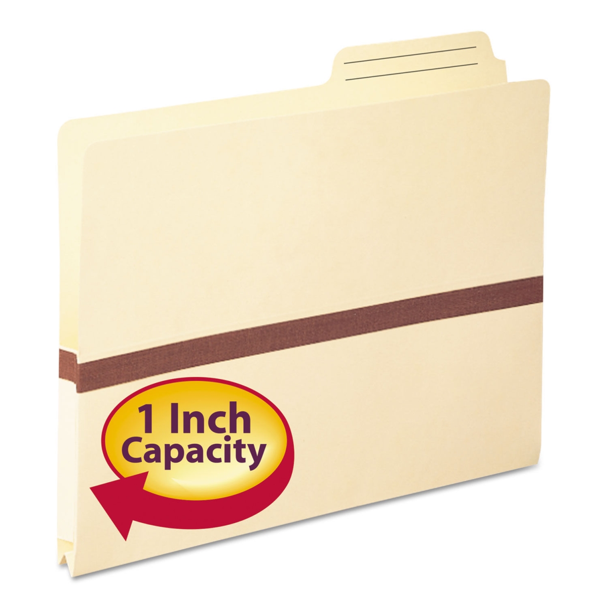 Made-to-Stick 1 in. 0.4 Tab Cut Expansion File Pocket&#44; Size Letter