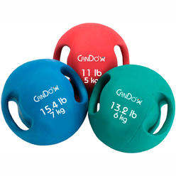 Bradley Caldwell 22 lbs CanDo Molded Dual-Handle Medicine Ball&#44; Gold