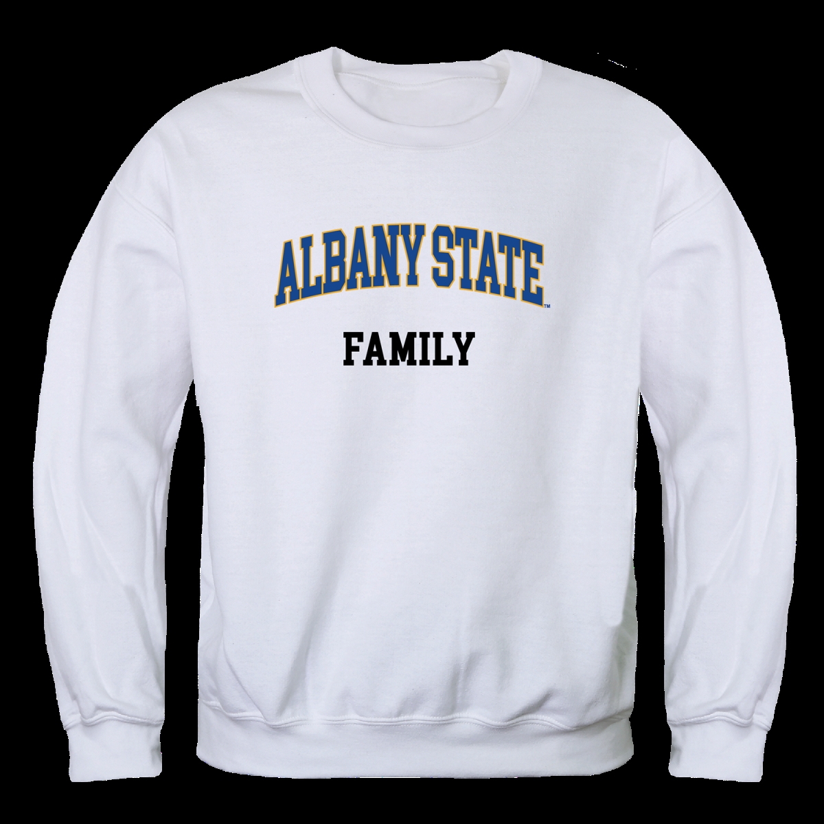 FinalFan Albany State University Rams Family Crewneck Sweatshirt&#44; White - Large