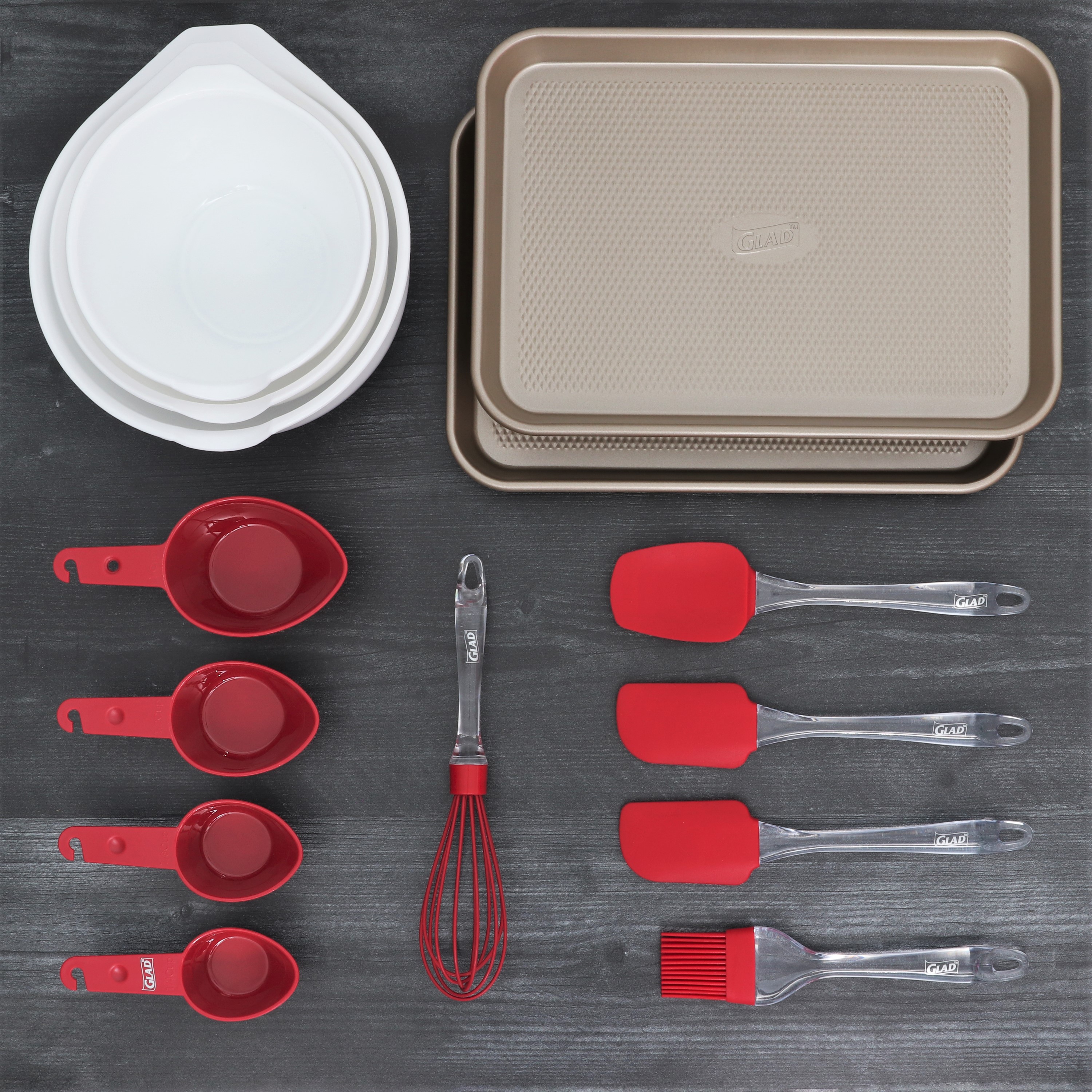 SteadyChef PD-GLD-CKS-RD Glad Cookie Kit&#44; Red & White - Small