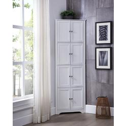 ComfortCreator Corner 8-Door Cabinet&#44; White