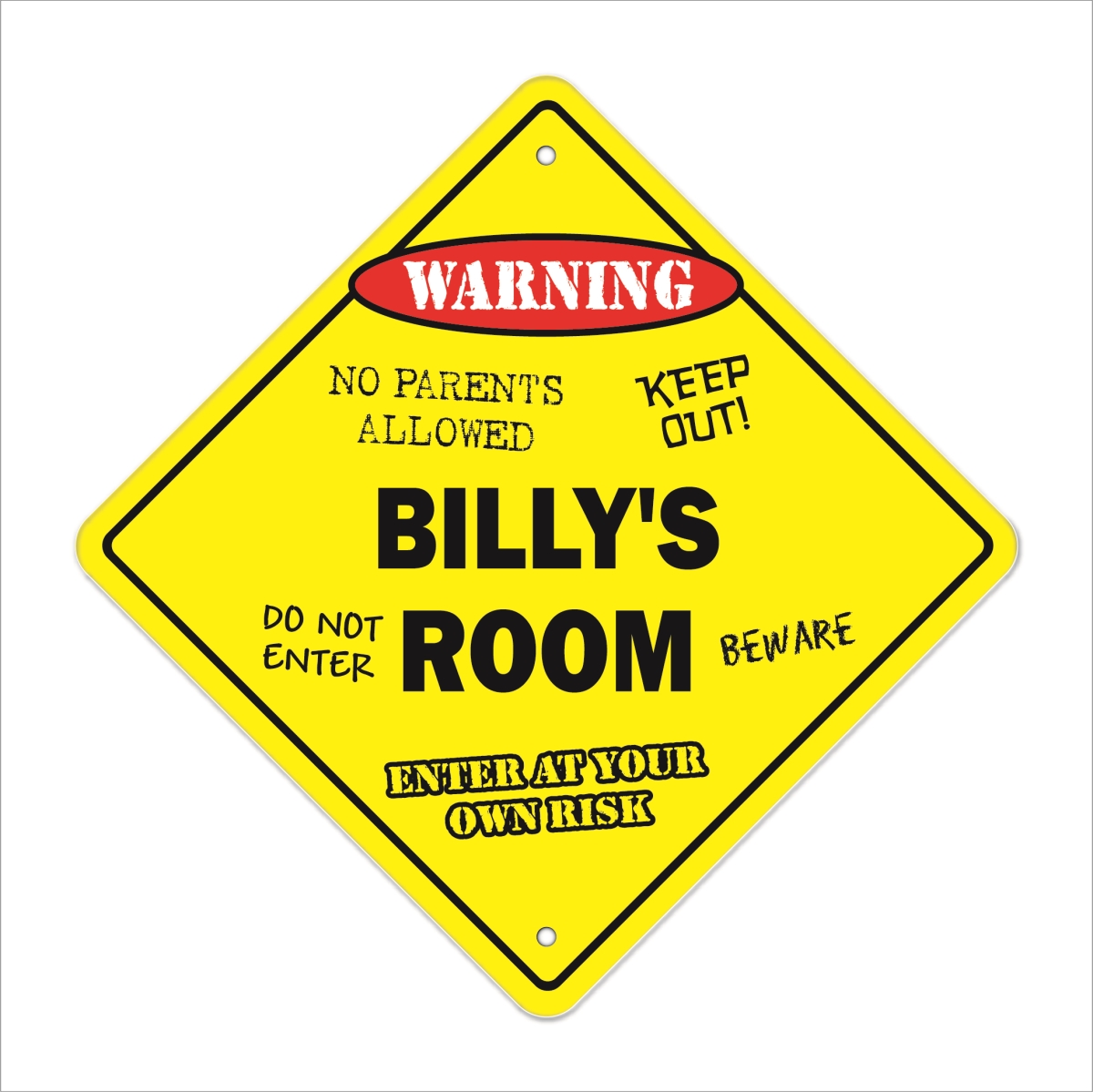 Amistad 12 x 12 in. Crossing Zone Xing Room Sign - Billys