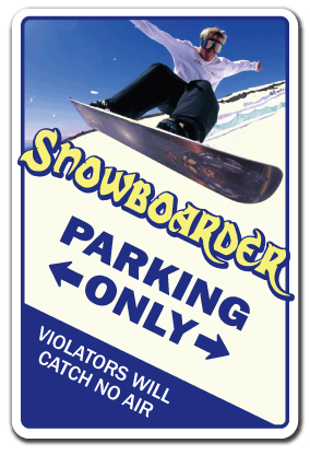 Amistad 8 x 12 in. Snowboarder Sign - Winter White Cold Skiing Skating Snowmobile Snowboarding