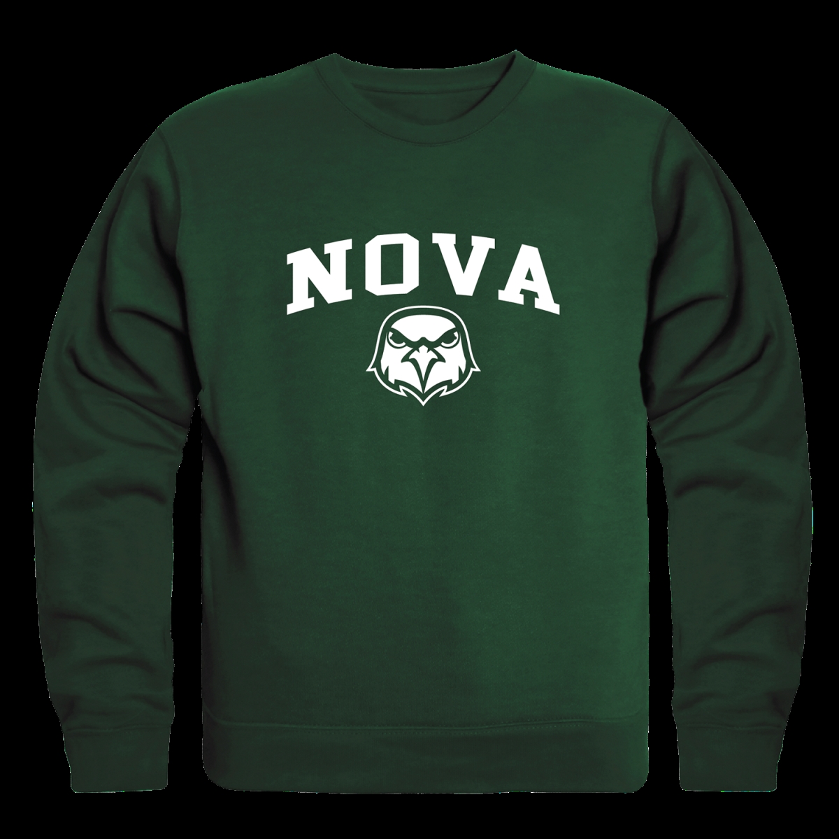 FinalFan Northern Virginia Community College Nighthawks Seal Crewneck Sweatshirt&#44; Forest Green - Large